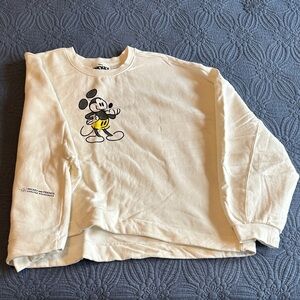 Disney Cream Sweatshirt with Mickey Mouse